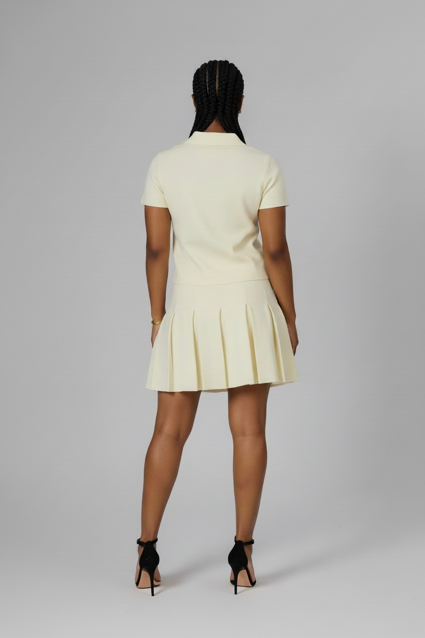 The Sloft Pleat Lounge Set (Butter Cream)