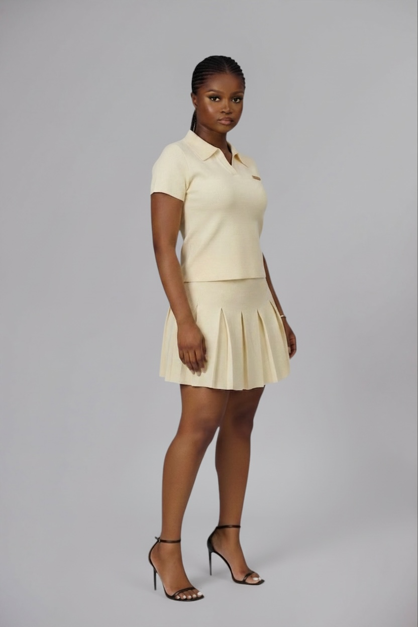 The Sloft Pleat Lounge Set (Butter Cream)